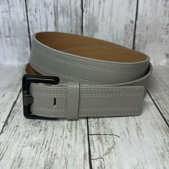 Calvin Klein Men's Synthetic Leather Belt Gray size L Large 621137 - Picture 1 of 8